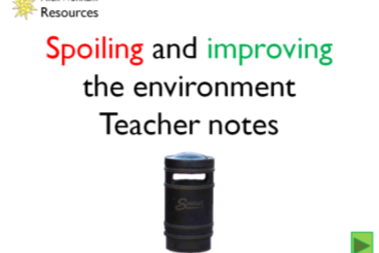 Spoiling and improving the environment teacher notes