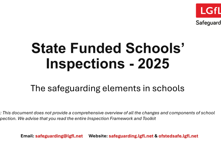 Front slide of summary of changes to ofsted inspection process