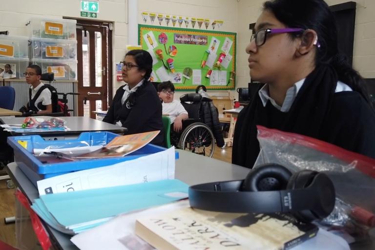 St Giles school children taking part in inclusive practices 
