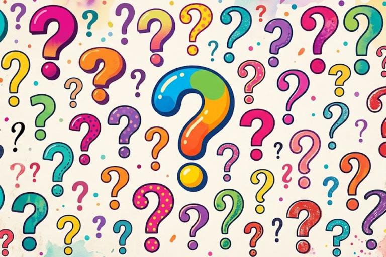 colourful question marks