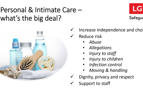 Image of slide detailing why we need to be explicit about expectations relating to personal and intimate care