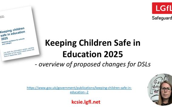 First slide of presentation detailing changes to KCSIE 2025