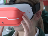 Child using VR headset