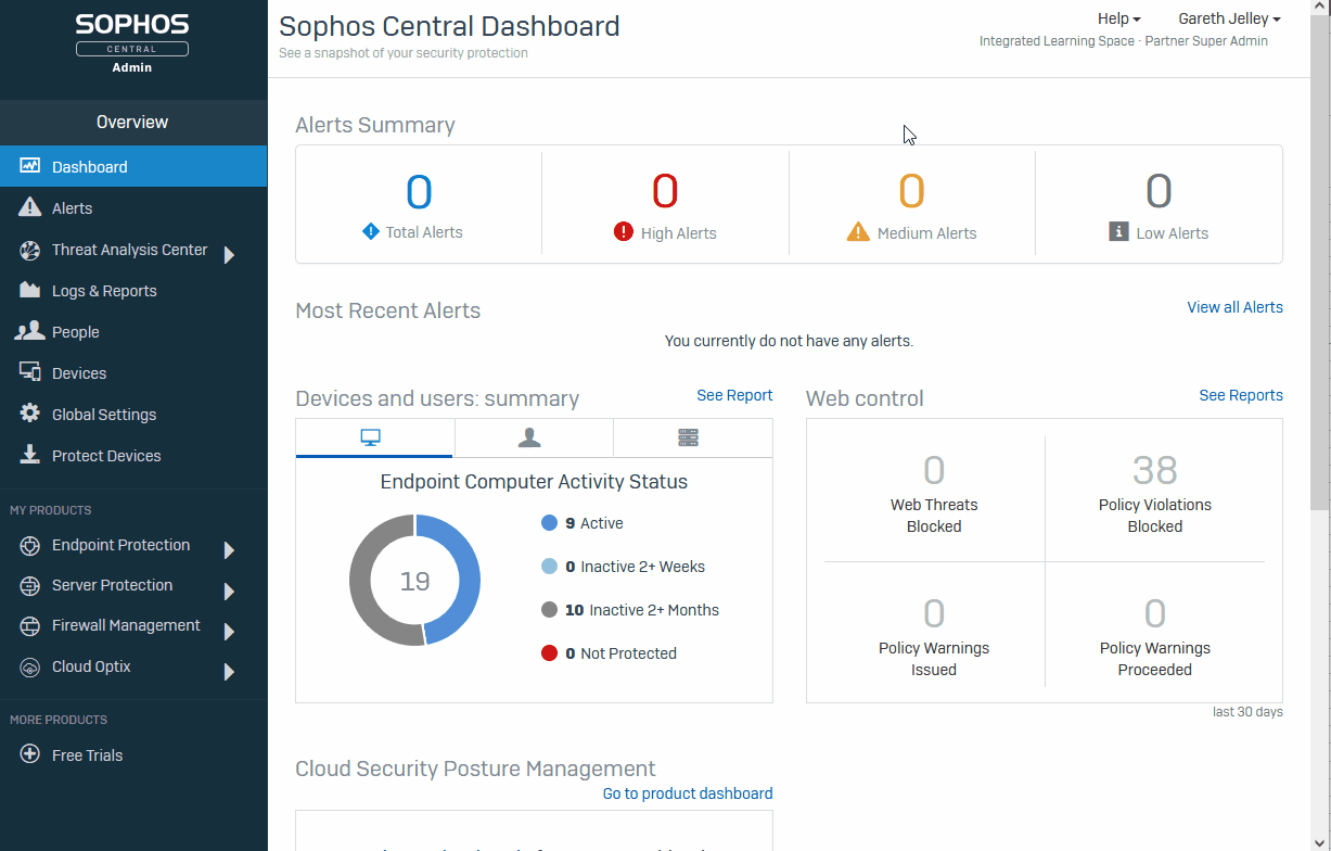 Sophos recommended settings to improve your security