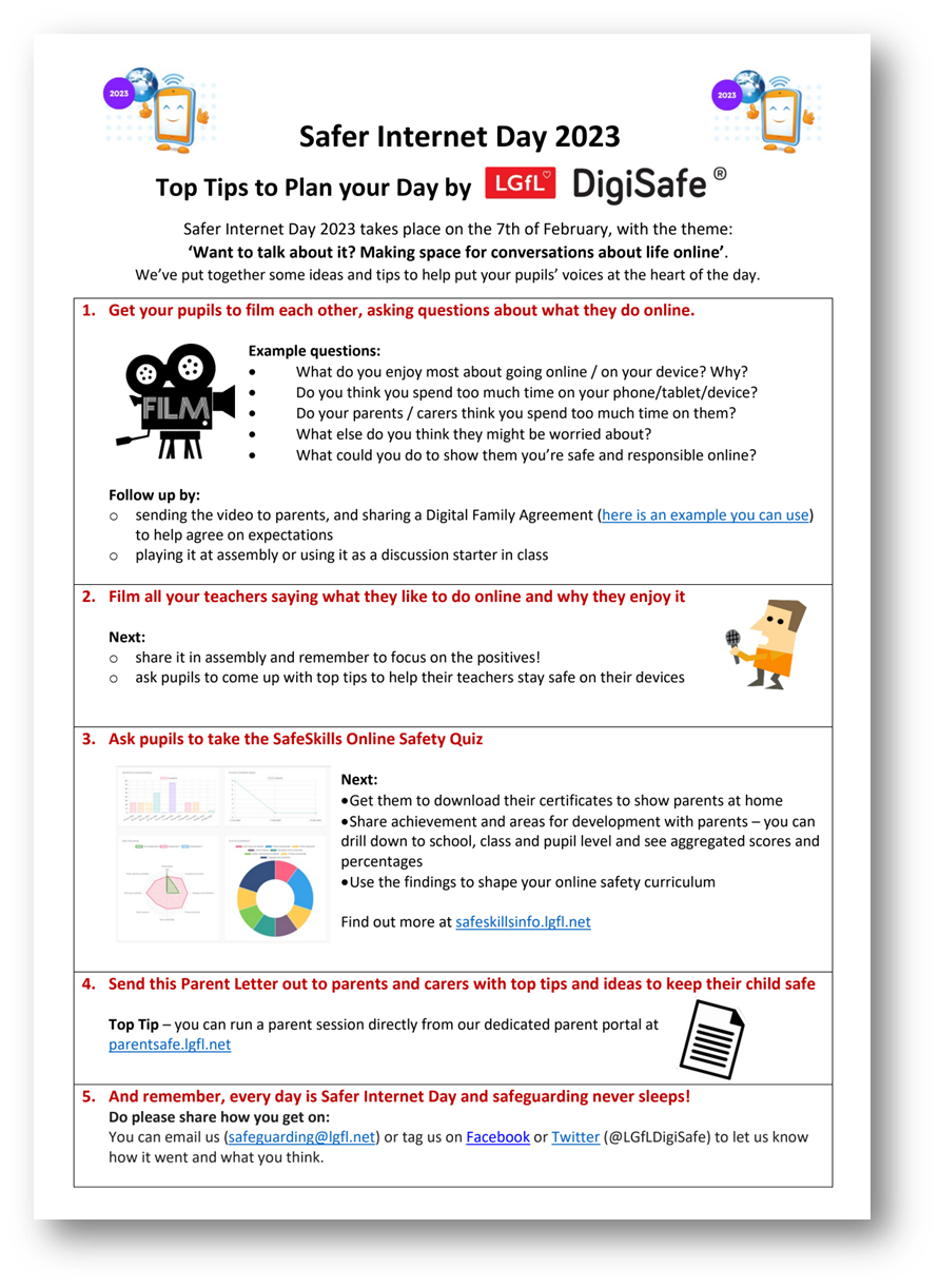 Safer Internet Day top tips to plan your day