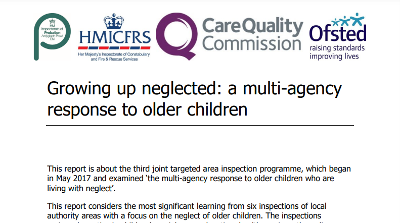 Growing up neglected : a multi-agency response to older children
