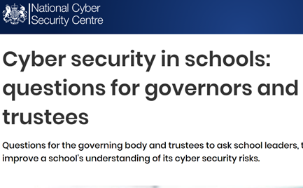 cyber security inn schools: questions for governors and trustees