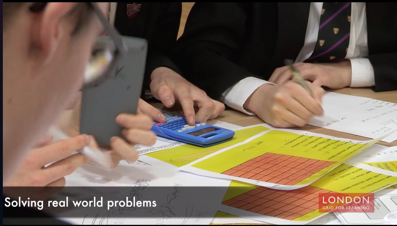 Students solving real world maths problems