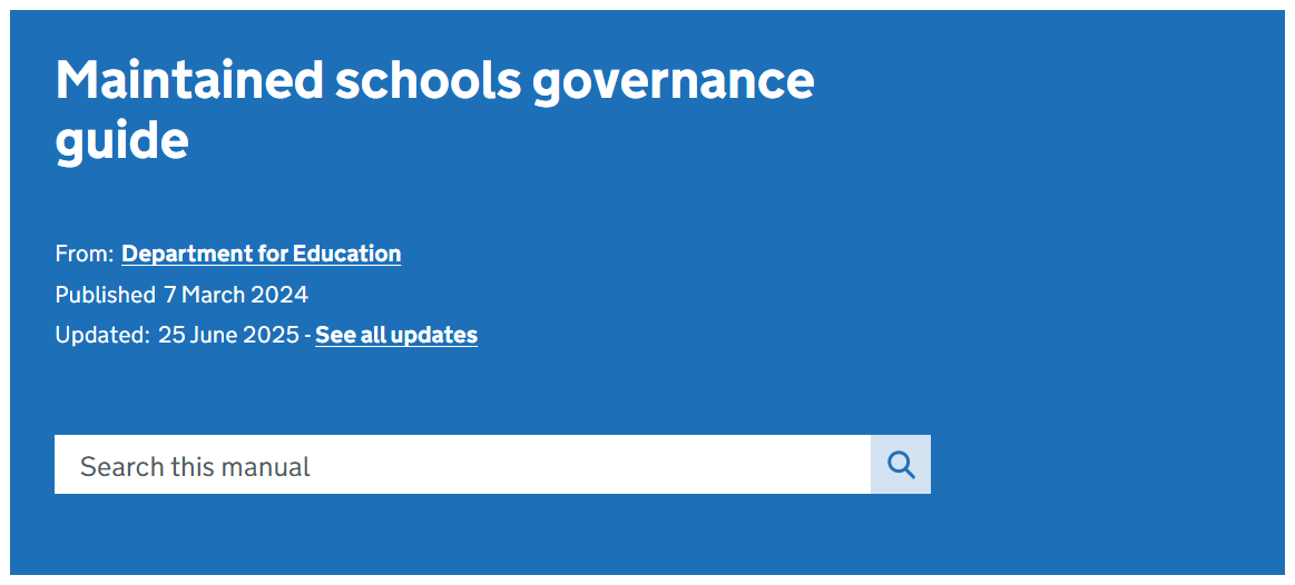 Governance Guide for maintained schools