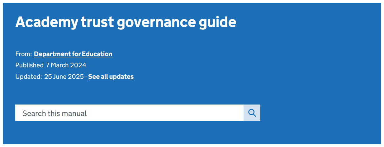 Governance Guide for academy trusts