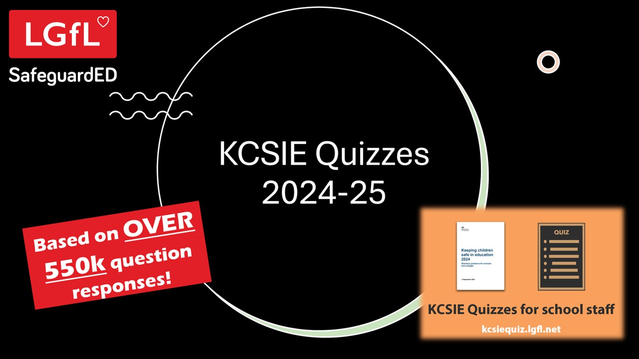 Image of title slide of KCSIE Quiz 2024-5 findings